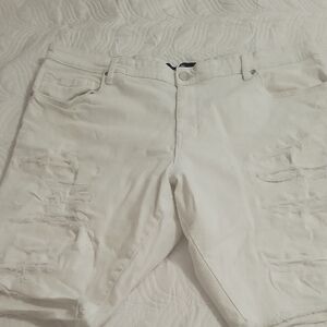 Jordan Craig White Jean Shorts for Men